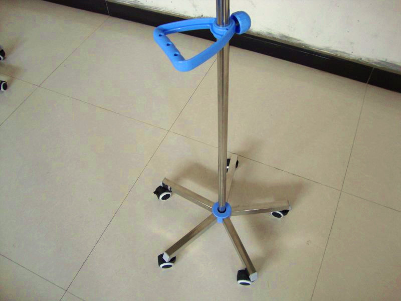 厂家供应加厚高档全不锈钢输液架落地式可移动带轮吊瓶架点滴架