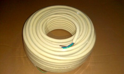 家用保护电线 带保护阻燃套线 出口欧盟 米黄穿线管