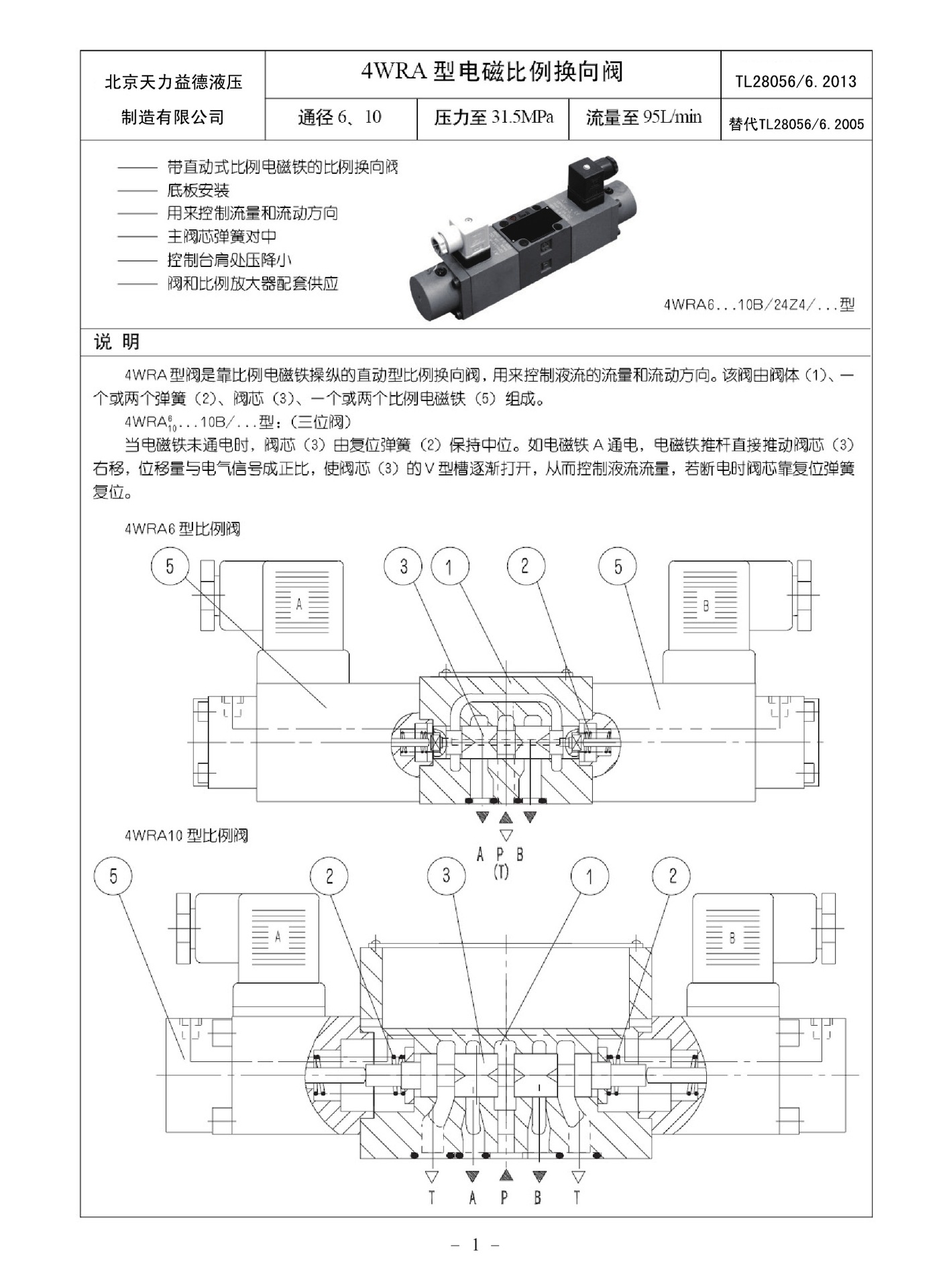 厂家热销 电磁比例换向阀4wra6