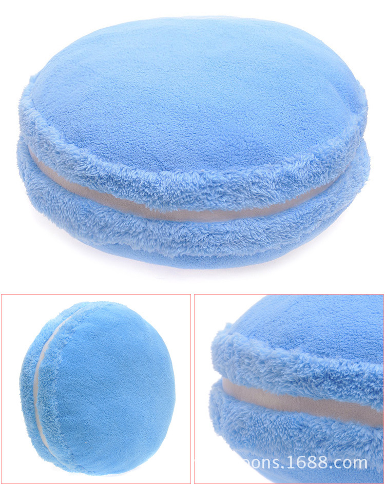 新款 法式macaron【婴儿蓝】马卡龙圆饼创意抱枕靠垫