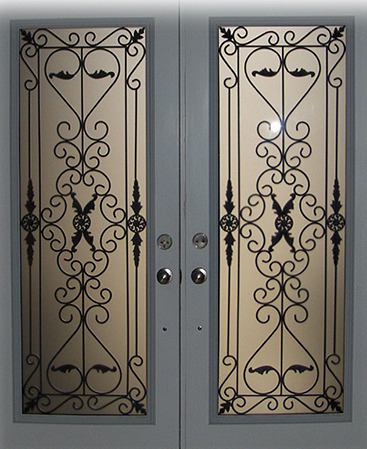 art1265实心锻造铁艺门花