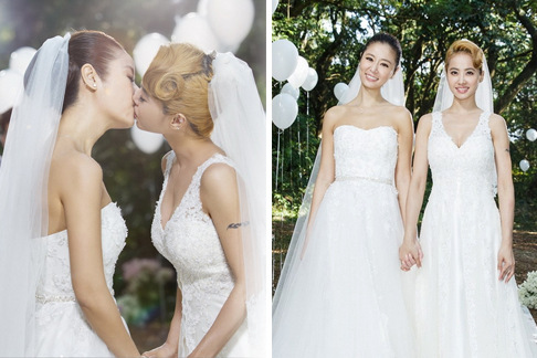 蔡依林林心如披婚纱挺同志恋情