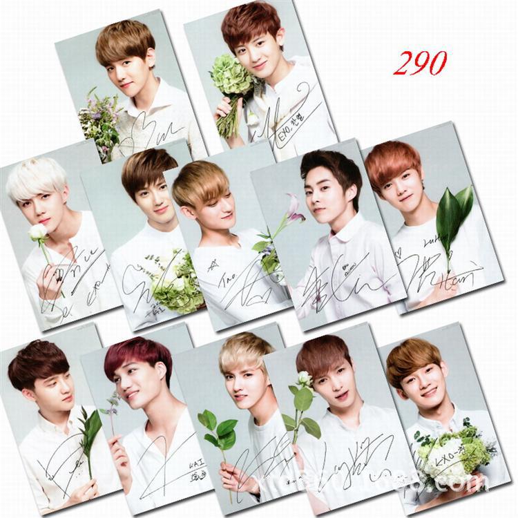 exo 集体 卡贴 水晶卡贴 周边 一套12张 [kt290]