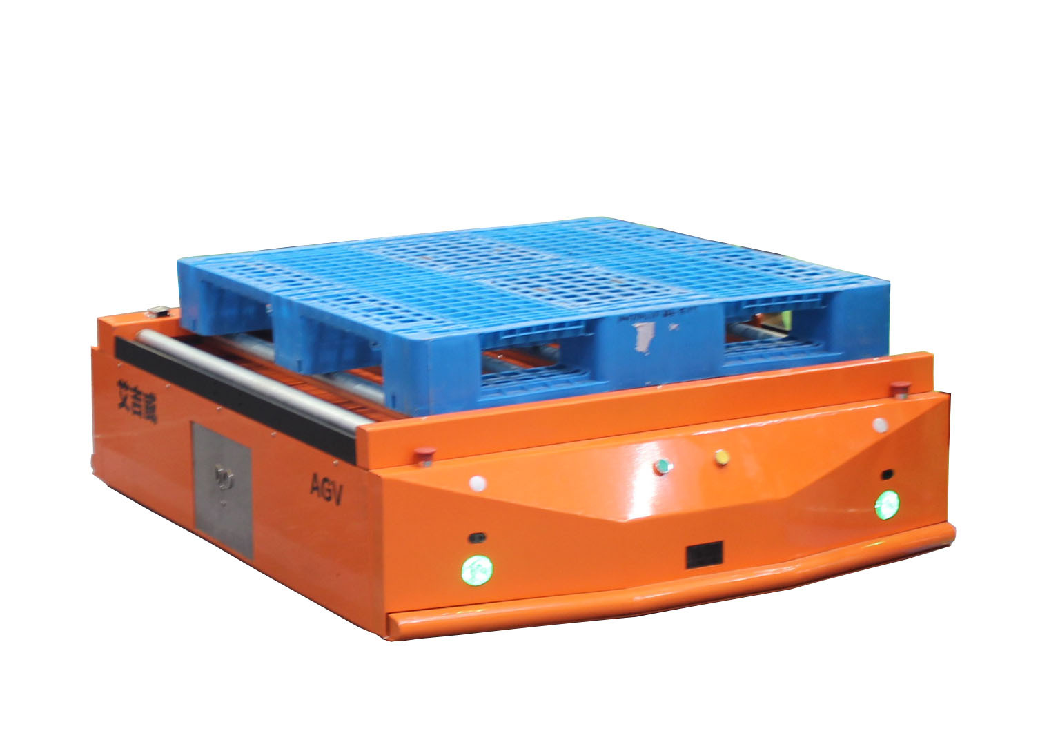 供应滚筒背负式agv小车 自动运输对接传送带台车 智能循迹车