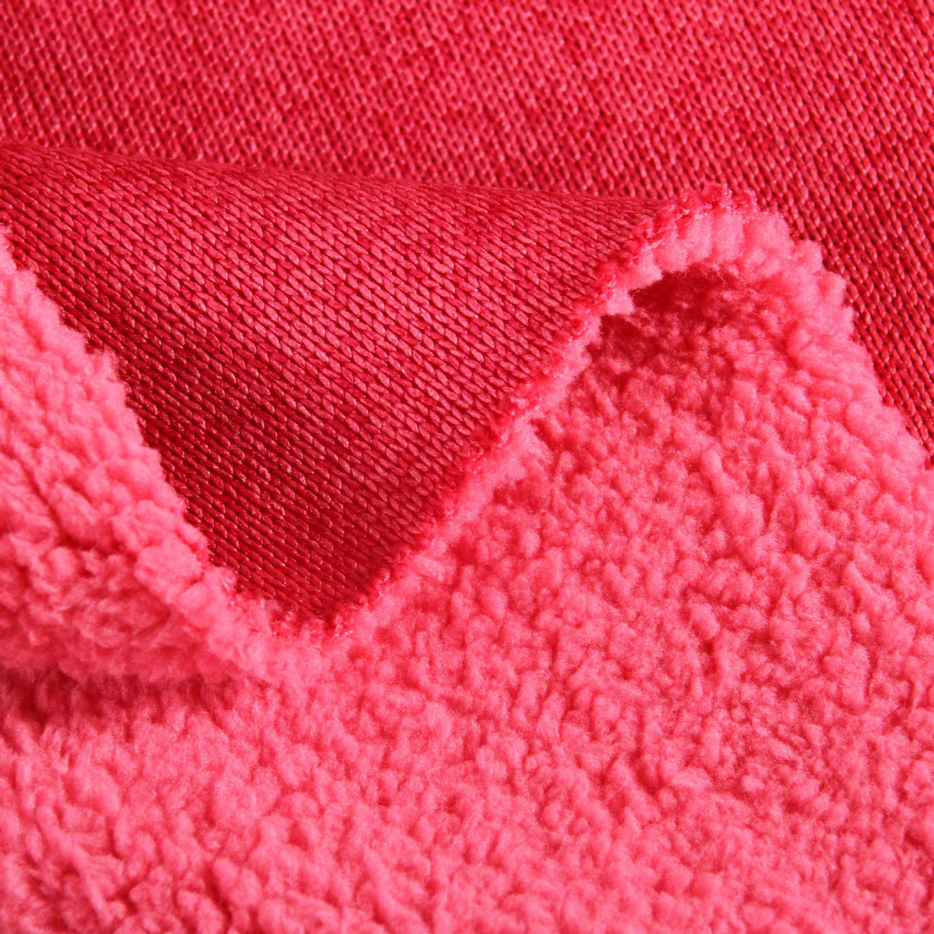 厂家直销 针织粗针复合舒棉绒面料 家居服运动服装女装用布