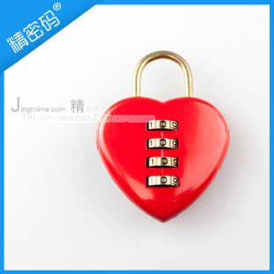 精品热销 同心锁 情侣挂锁 可爱心形密码锁 密码锁8026a
