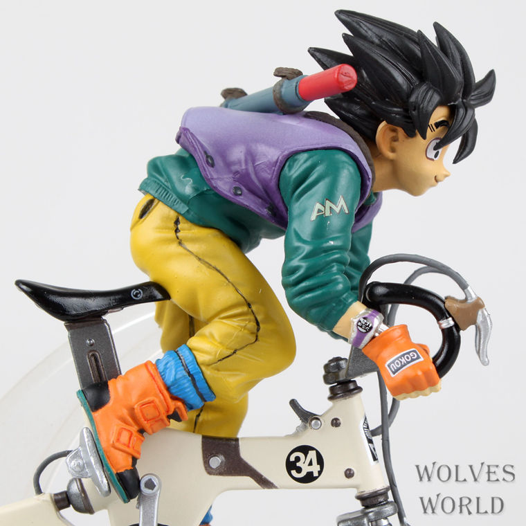 狼族动漫 批发 七龙珠 自行车 单车孙悟空骑单车手办人偶模型摆件