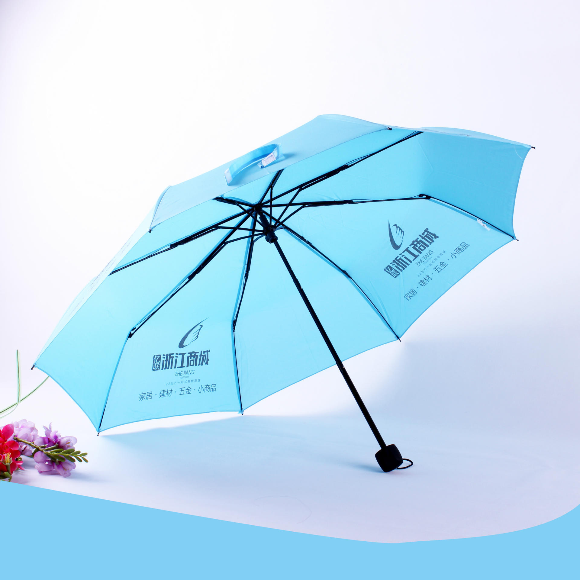 印制房地产商城银行logo广告伞 各种礼品促销晴雨伞 厂家直销