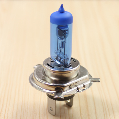 h4灯泡 前照灯 汽车大灯 镀蓝灯泡12v150/130w p43t 三爪远近光