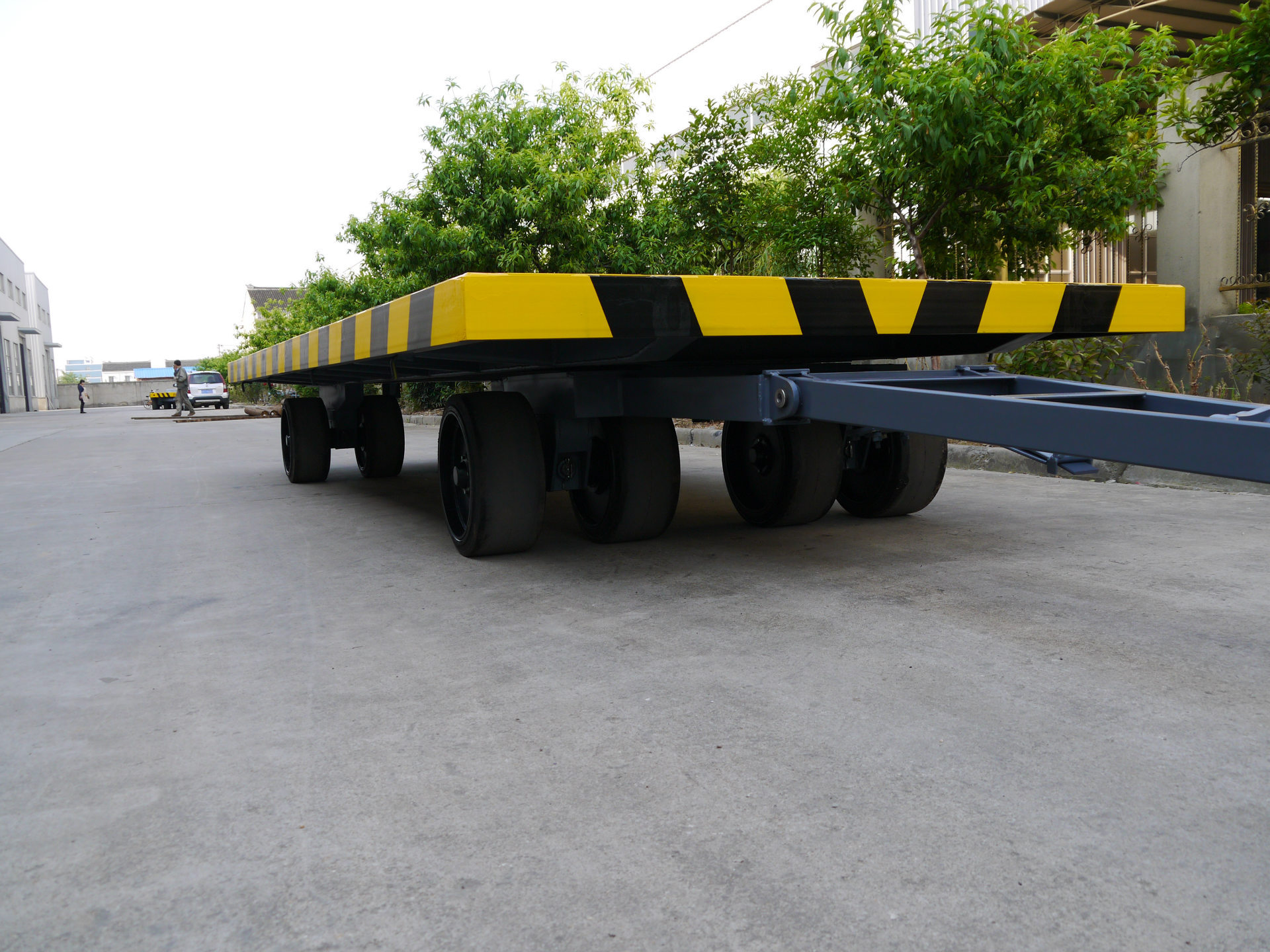 惠供重型平板拖车 工矿平板拖车 平板拖车组 四轮平板拖车