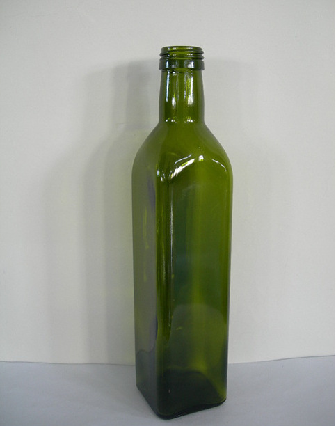 现货供应出口品质750ml墨绿色橄榄油瓶空瓶l茶色玻璃油瓶山茶油瓶
