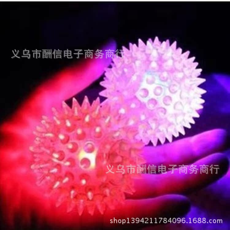 Flash Pinch Sound Elastic Ball BB Called Vinyl Elastic Ball Will Shine Vent Toys Massage Ball Stall