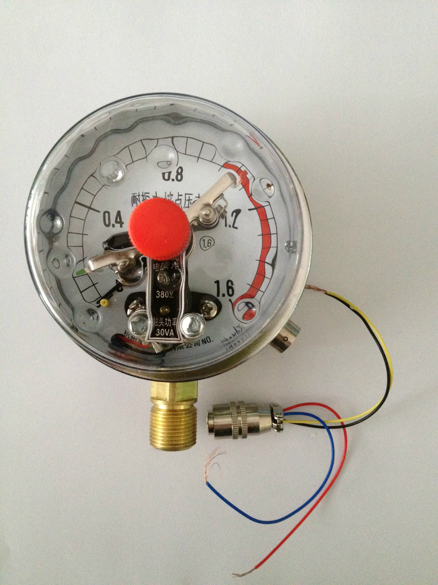 ynxc100电接点耐震真空表 -0.1-0mpa 30va 380v杭州东亚