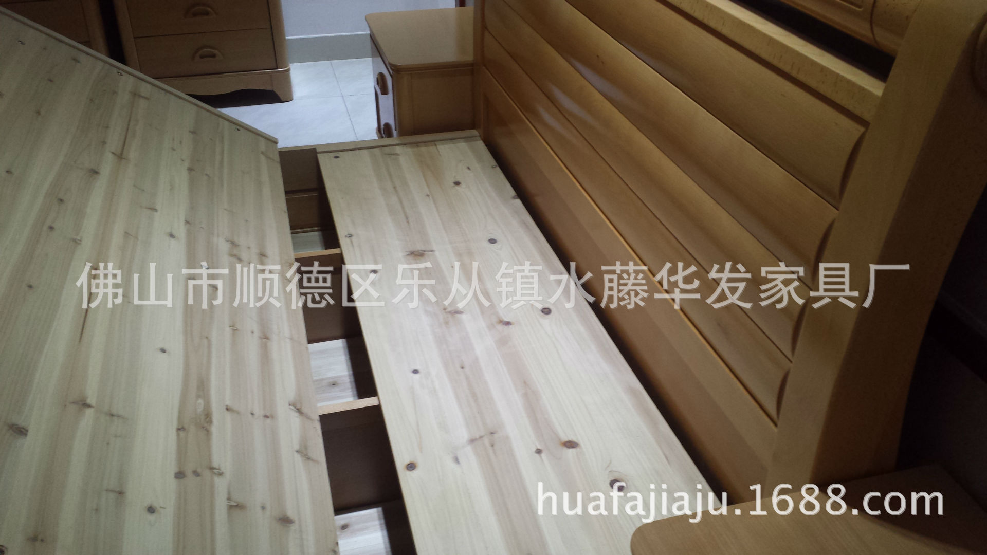 厂家直销木床榉木高箱储物床实木床1.8 米纯实木双人床特价