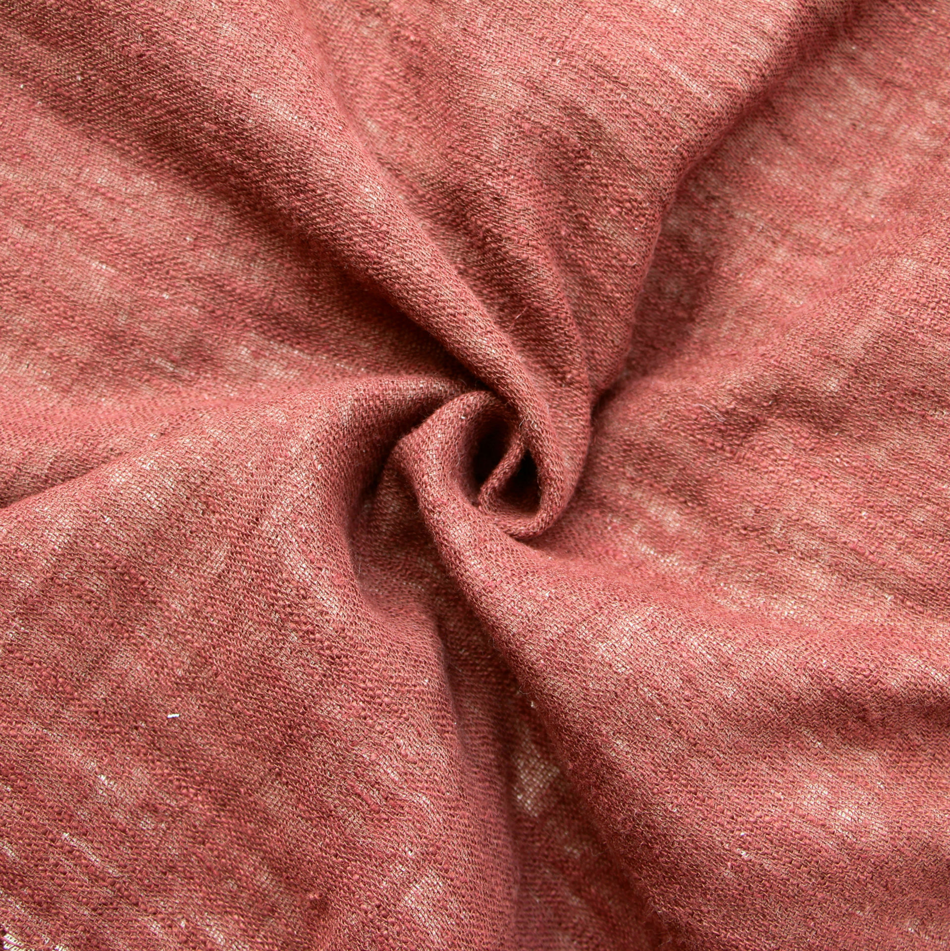 [热]淳朴棉麻混纺服装面料 双层棉麻平纹染色格子布厂家直销现货