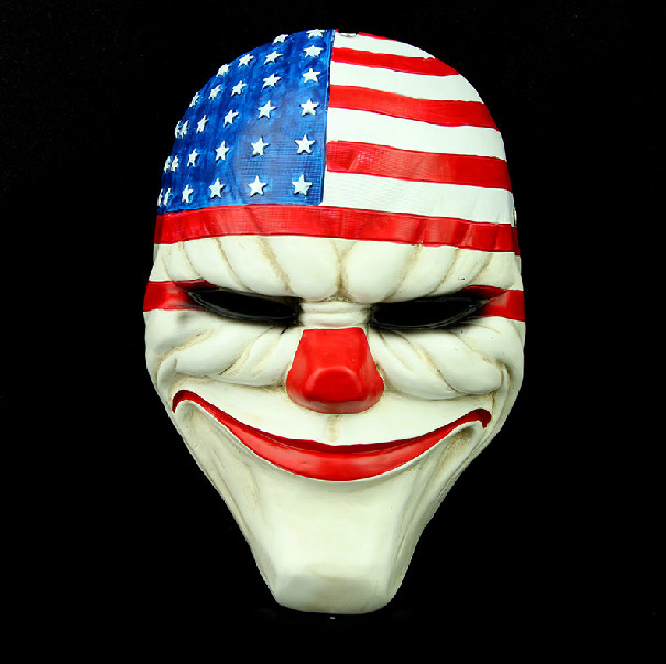 万圣节面具 payday2主题面具珍藏版游戏收获日2系列面具cosplay