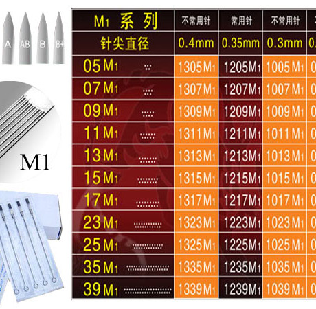 纹身针 m1叉排针 5m1 10元一盒所有型号厂家直销支持代发