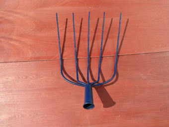 五股叉草叉子泥叉粪叉子五股叉五齿叉农用工具多股叉 实心钢叉