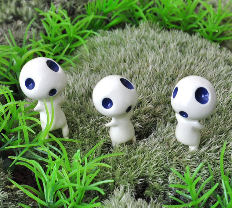 宫崎骏幽灵公主树精灵 公仔摆件 微景观多肉diy造景 动漫手办周边