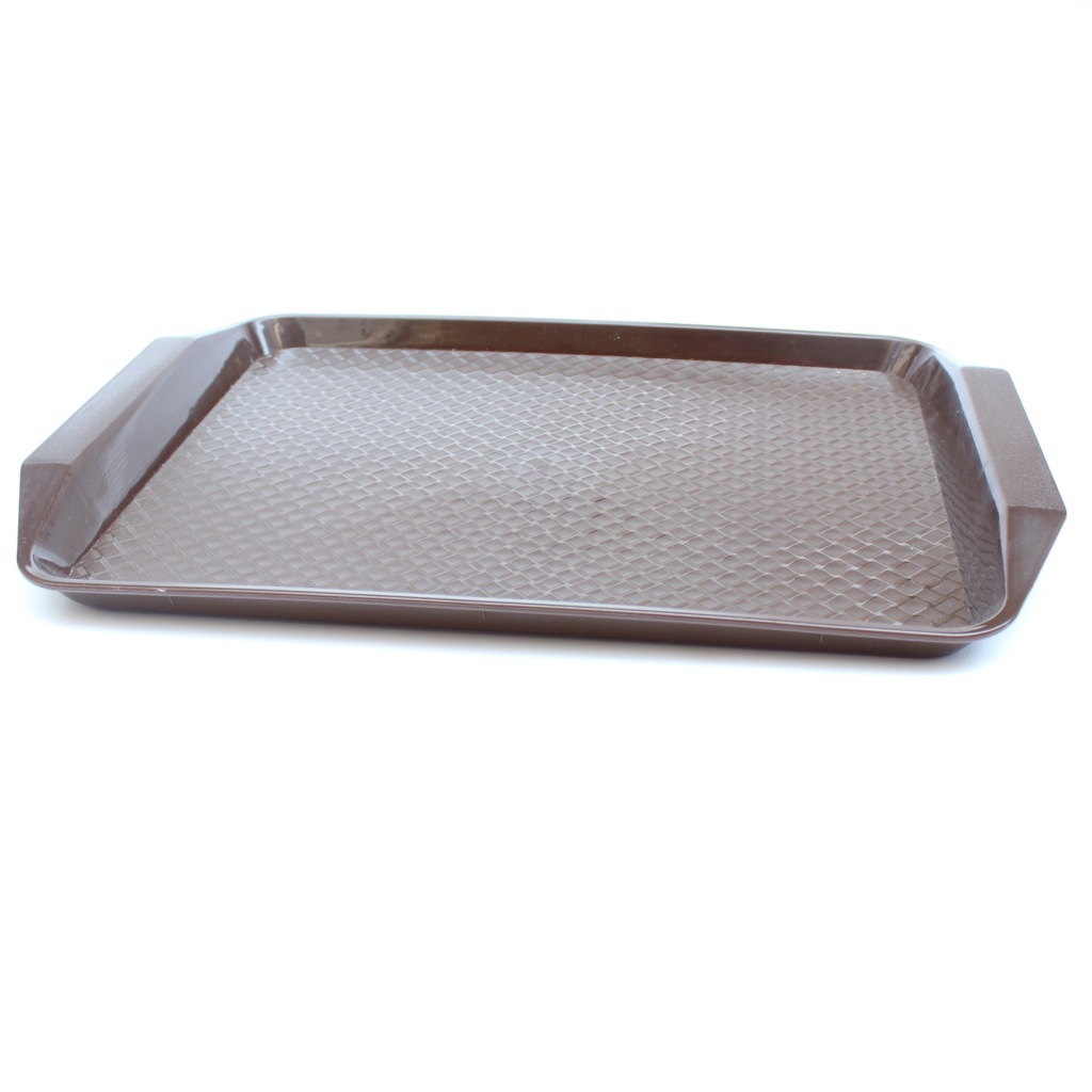 双耳塑料托盘 带格子快餐拖盘 防滑塑料托盘 塑料快餐盘_爱家厨房日