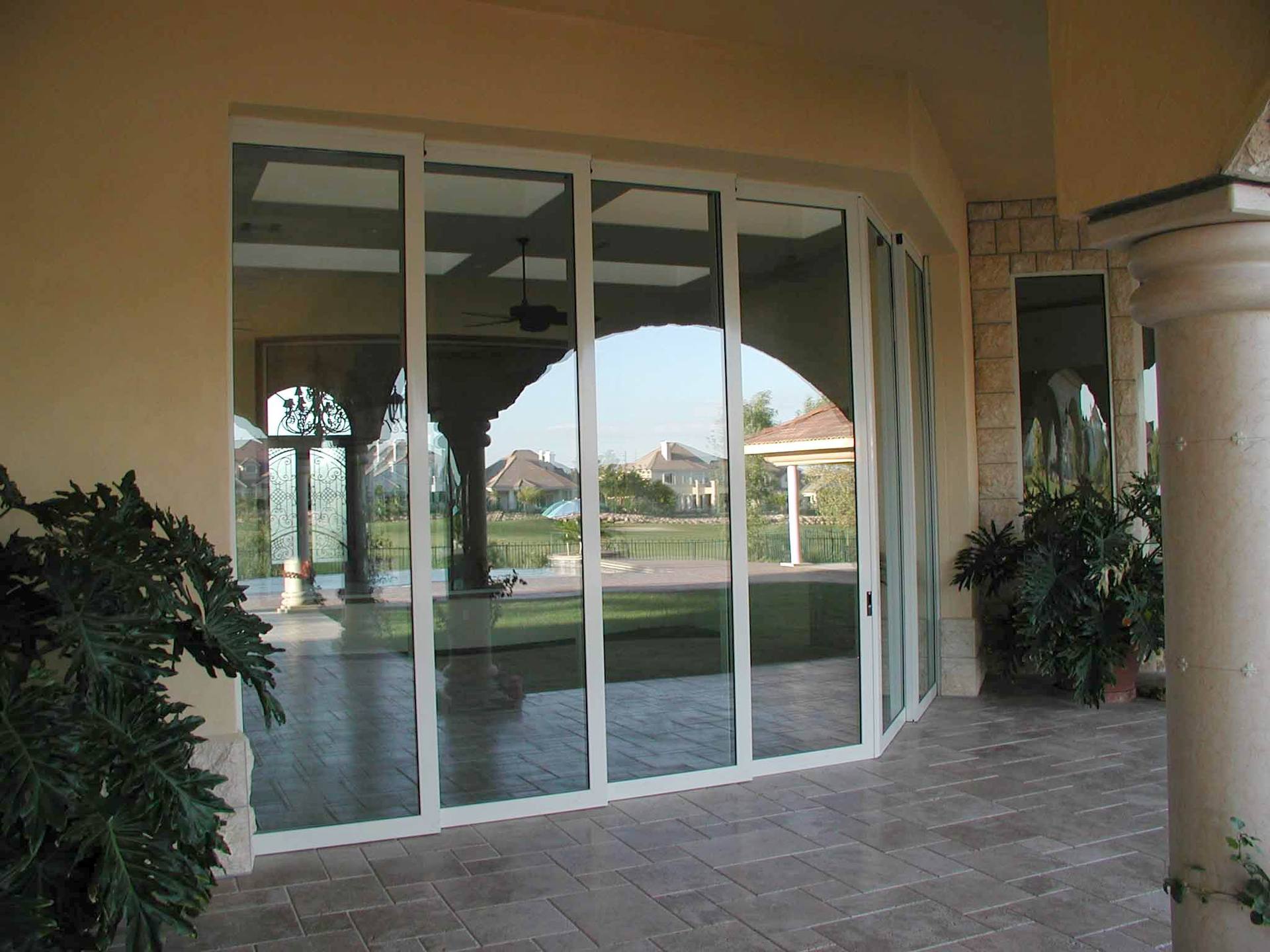 别墅阳台铝合金推拉门,客厅厨房隔断门,中空玻璃移门