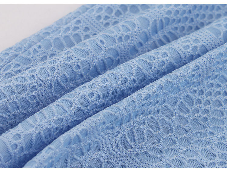 yigelila2015新款独家设计烟灰蓝色领结蕾丝装饰百搭长袖上衣7185