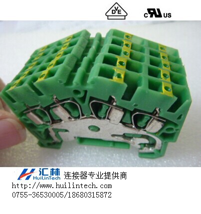 进口-导轨式弹簧接地2.5平方两进两出接_连接器_列表网