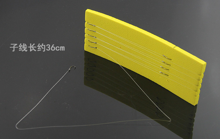 成品绑好的鱼钩 子线双钩 有倒刺金袖鱼竿线组 垂钓 渔具批发