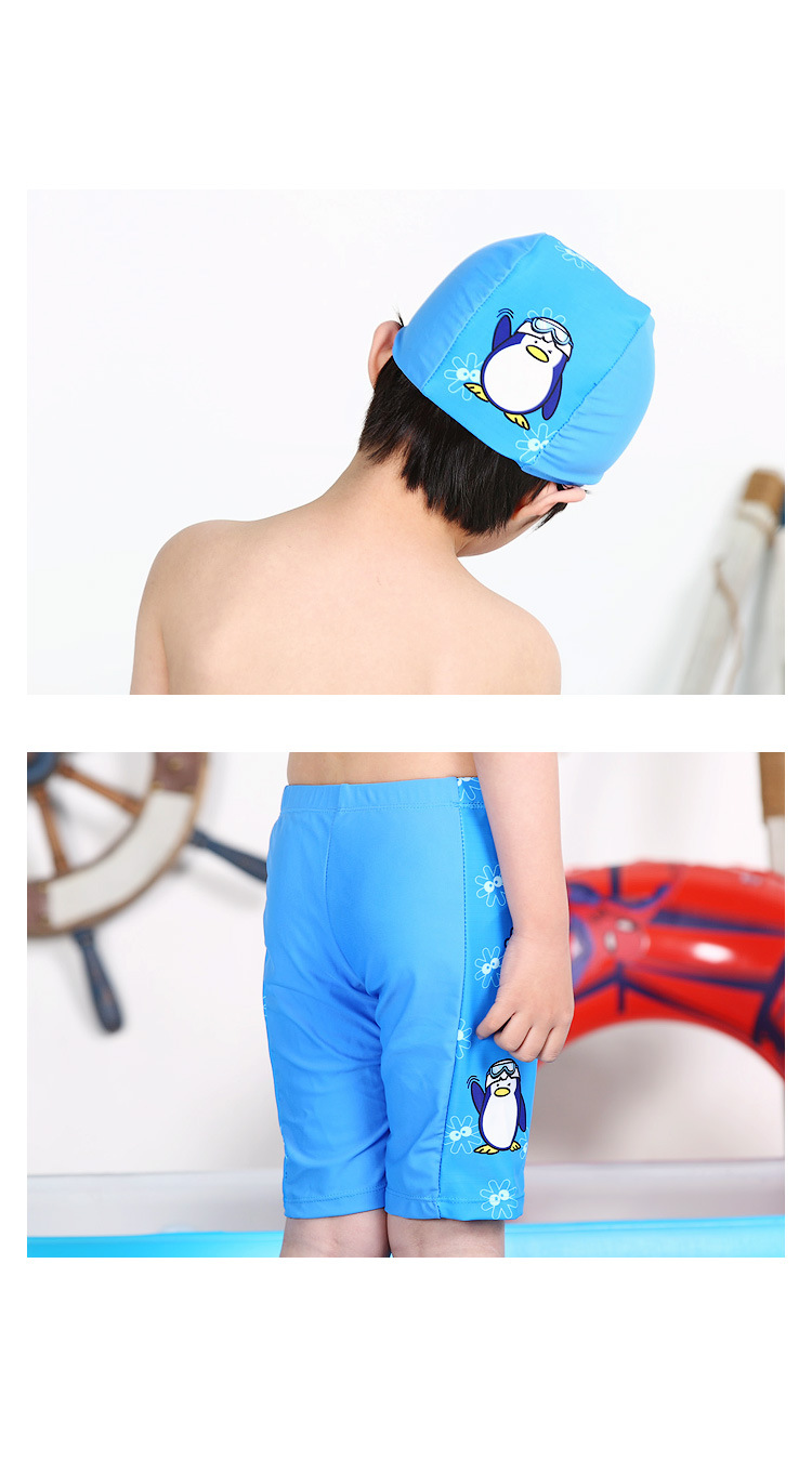 冰沙新款儿童泳衣 男童卡通图案五分泳裤