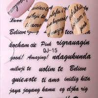 美甲贴纸_新娘美甲贴纸 光疗可用英文字母指甲