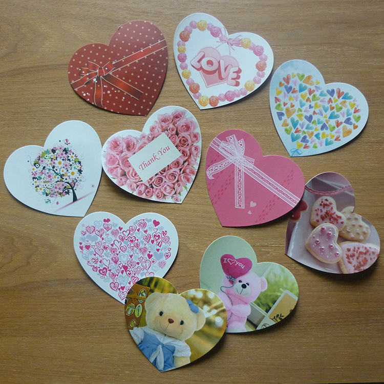 爱心贺卡 心形小卡片 祝福卡 心意卡 感谢卡