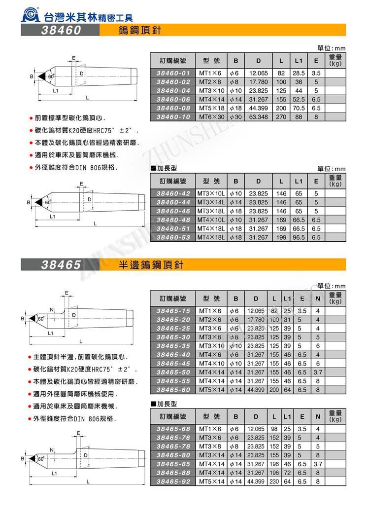 攻牙,主轴系列:米其林顶针 伞形顶尖 钨钢顶针规格齐全 价格低