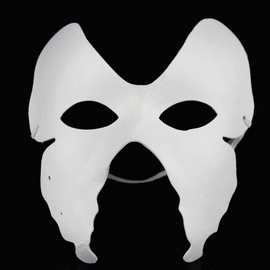 纸浆面具 自画面具 手绘面具 白坯面具 diy纯白色面具 蝴蝶面具