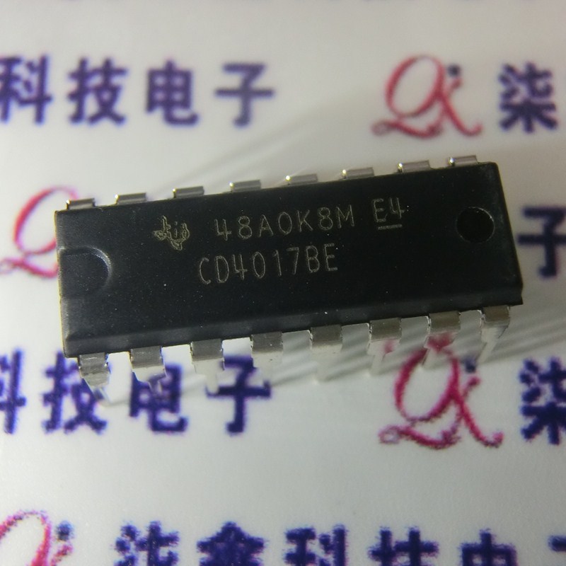 cd4017be逻辑ic直插dip16十进制计数器全新原装正品