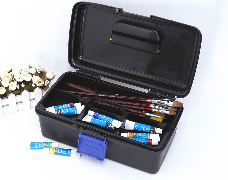 双层多功能 颜料箱 工具箱 画箱 绘画箱 水粉工具箱