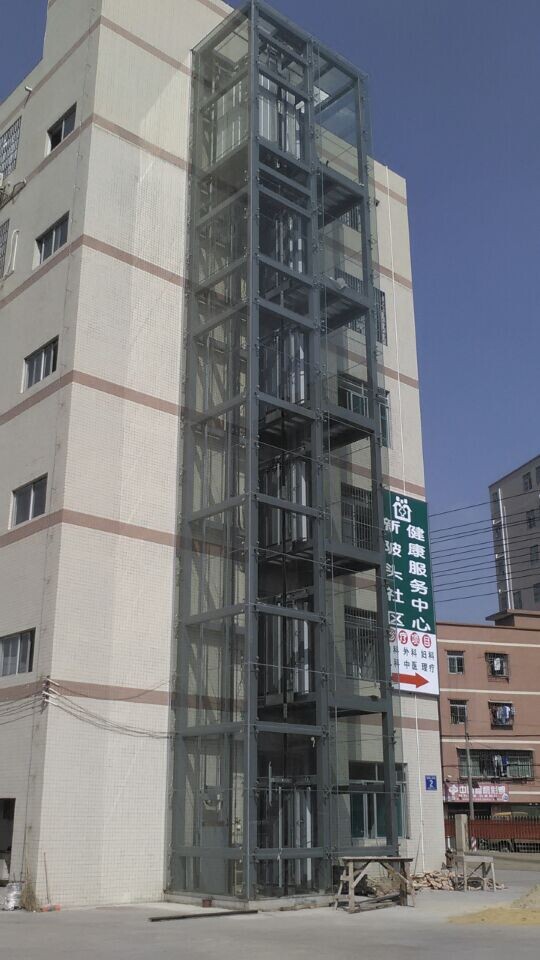 观光电梯钢结构井道/观光电梯玻璃幕墙/观光背包电梯