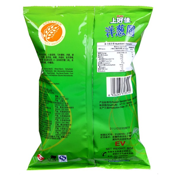 产品类别:薯片 是否进口:否 售卖方式:包装 特产:否 品名:上好佳 配料