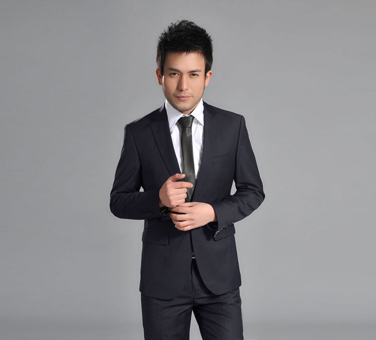 一套代发春秋款韩版修身西服套装男士商务休闲西装职业男正装西服