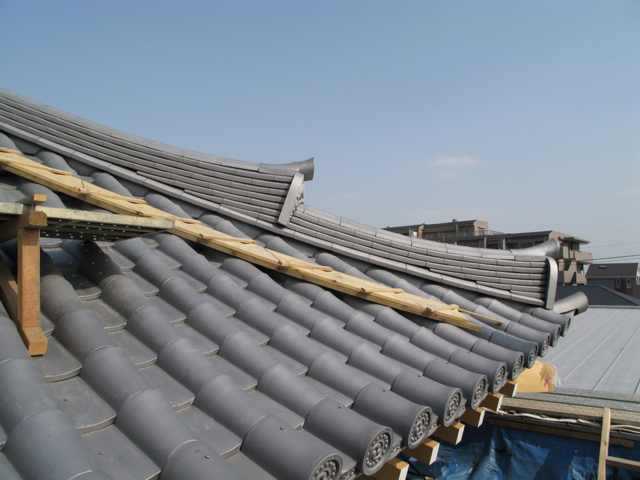 宜兴仿古琉璃瓦屋顶陶瓷唐式 宋式勾头滴水园林粘土烟熏青灰瓦