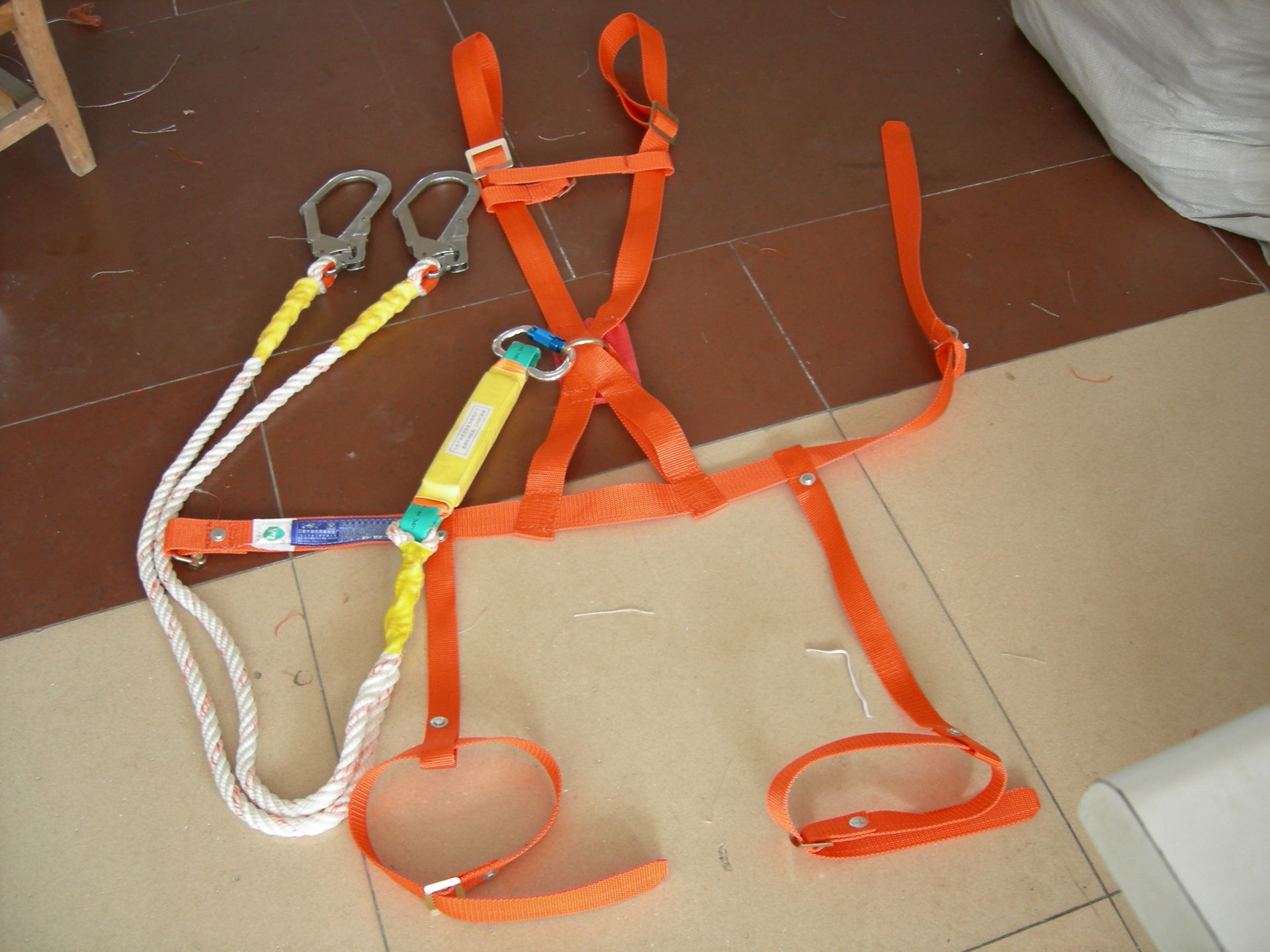 高空防坠落 悬挂式 全身双安全绳大卡安全带