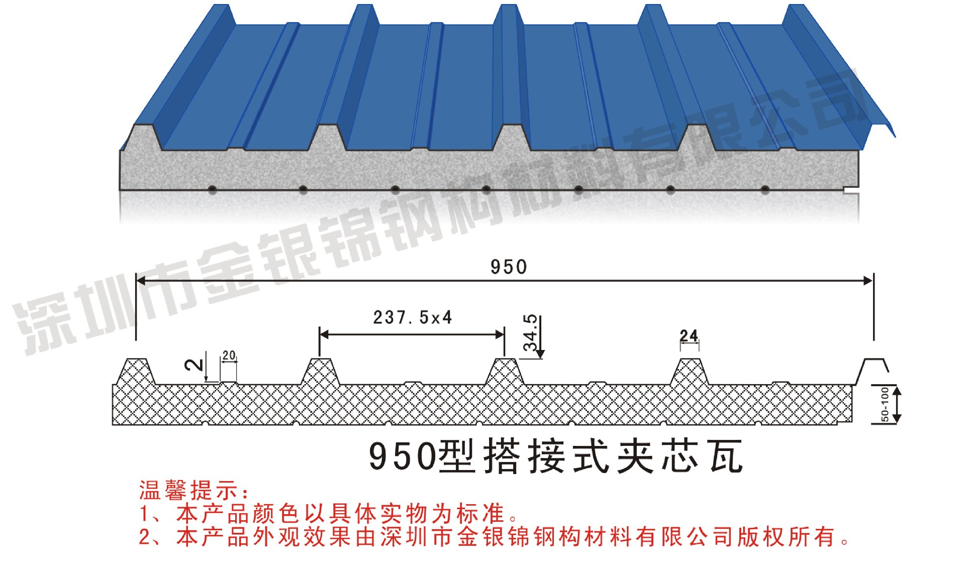 大量现货泡沫夹芯板彩钢板外墙吊顶机制复合板