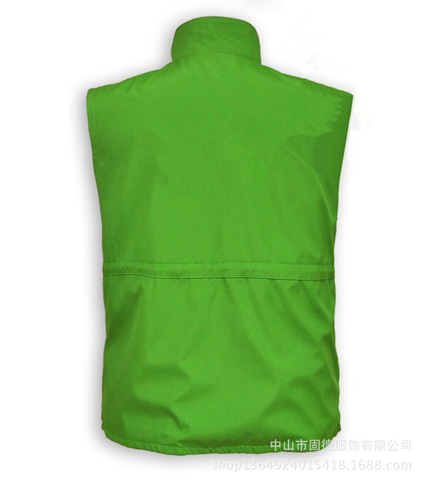 广告马甲定制logo 环保绿色志愿者马夹定做 超市工作服订做