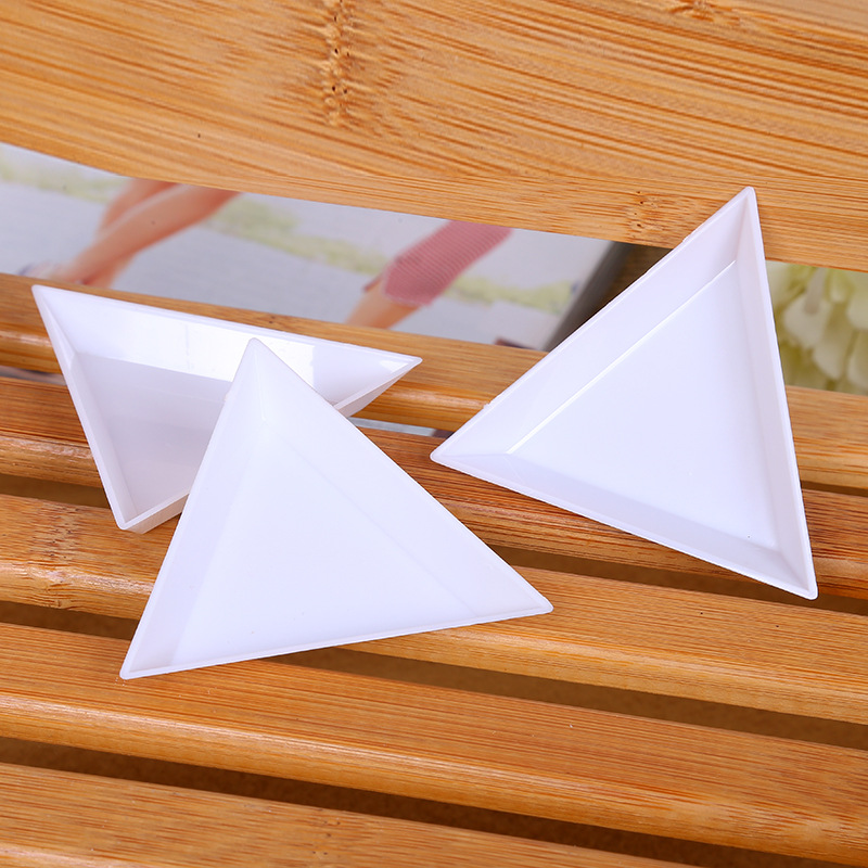 点钻画盘水钻三角盘 白色塑料盘 置珠盘桌面摆样盘 拼豆配件