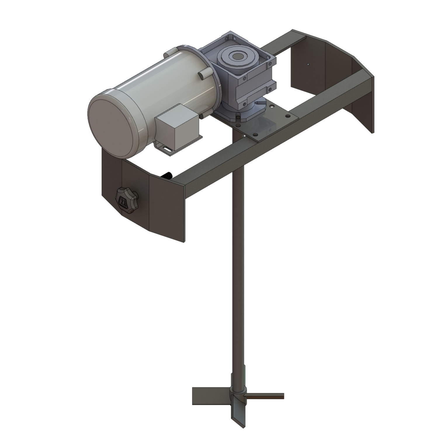 气动电动200l横版式油桶搅拌分散混合机插入式跨板式双层桨叶