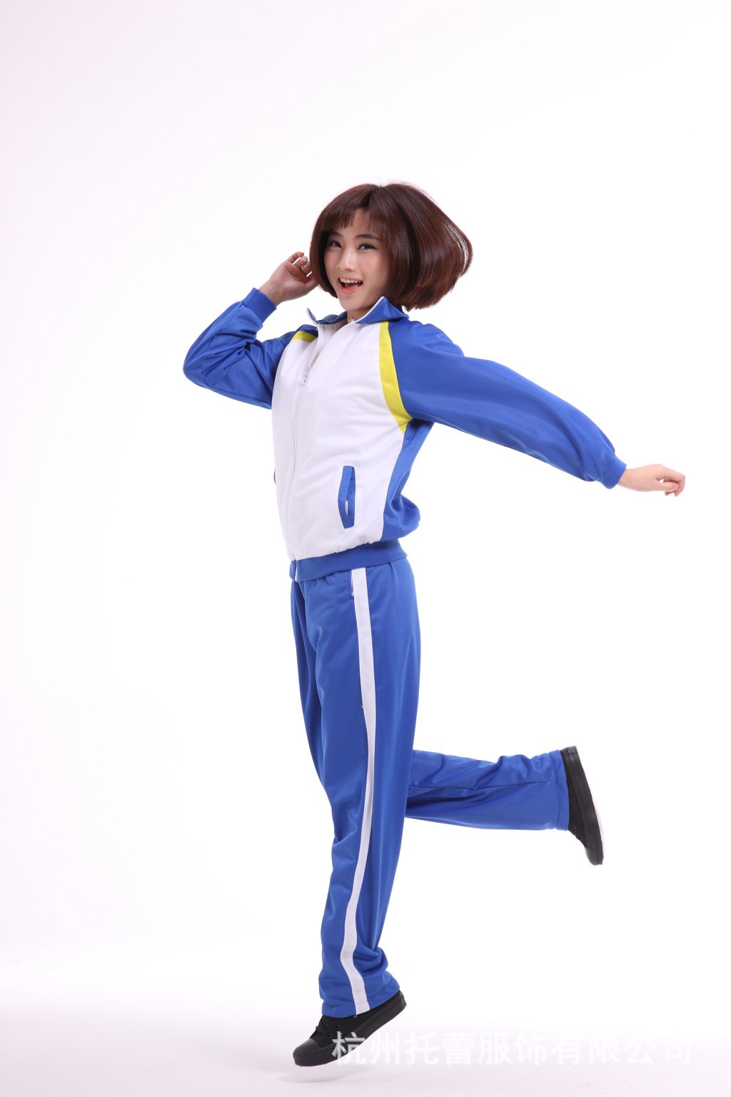 校服厂家 学生校服** 新款校服 金光绒面料校服**aq901-电线电缆交易