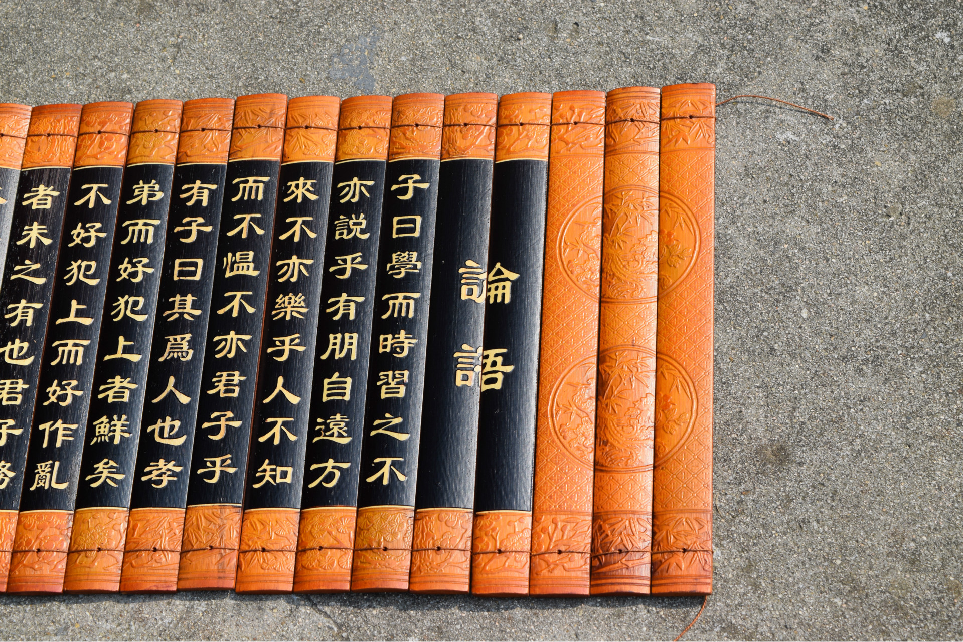 特色 竹简批发 直销 收藏纪念工艺品 双色仿古 国学 道具 论语