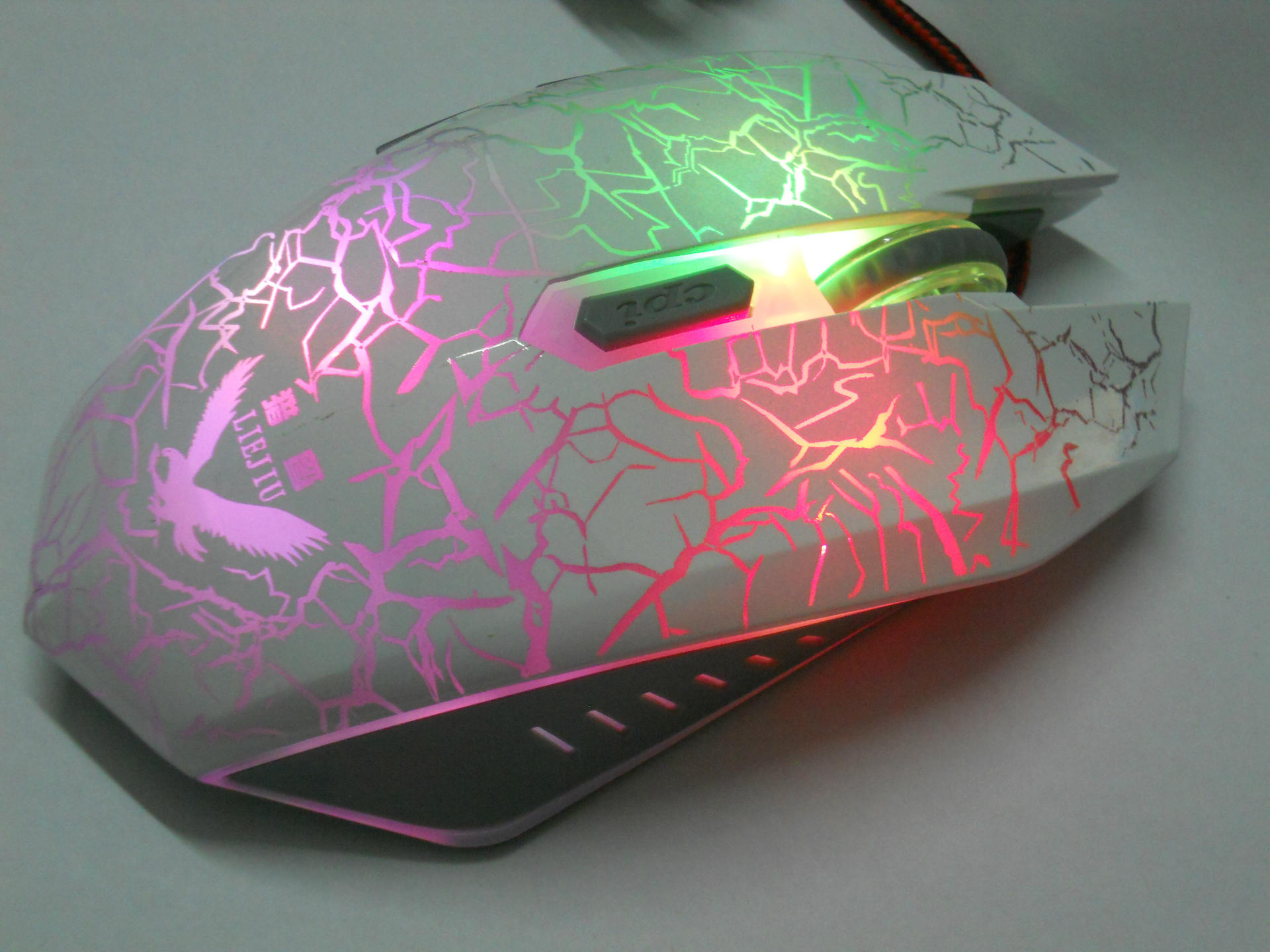 牧马人游戏鼠猎鹫x500蜘蛛网高端游戏鼠标经典白色纪念版