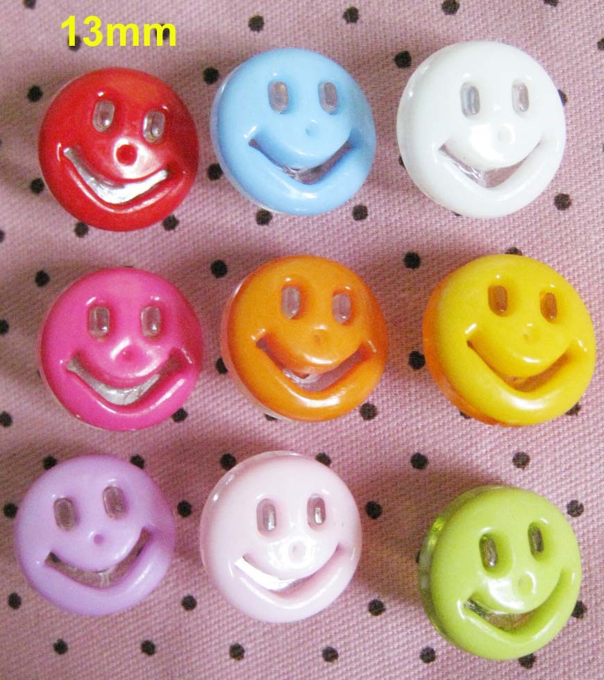 厂家批发专卖纽扣 双拼笑脸纽扣儿童服饰卡通纽扣毛衣扣diy工艺扣