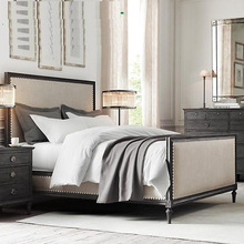 上海厂家直销  美式实木家具影视 酒店别墅实木床 双人床可订制