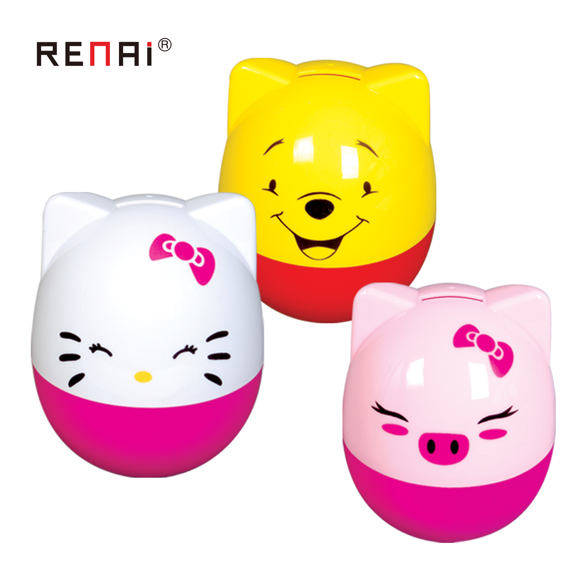 仁爱批发不倒翁卡通存钱罐储币罐储蓄罐存钱筒硬币筒储存罐